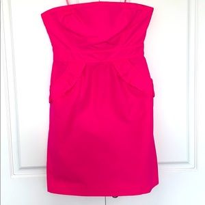 Strapless J.Crew pink party dress
